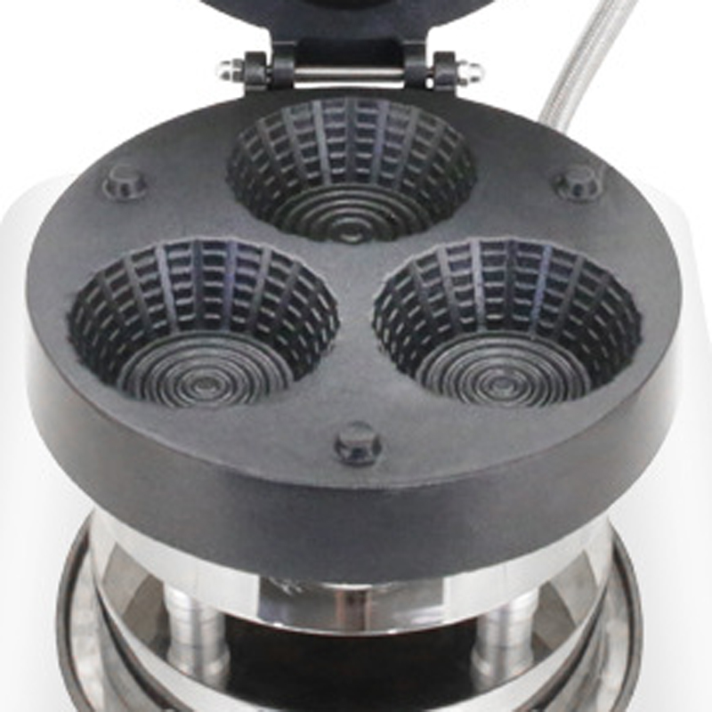 Mini Waffle Maker Machine - 業務用3穴アイスクリームワッフルコーンメーカー、アイスクリームワッフルコーン製造装置、スナックショップワッフルメーカー