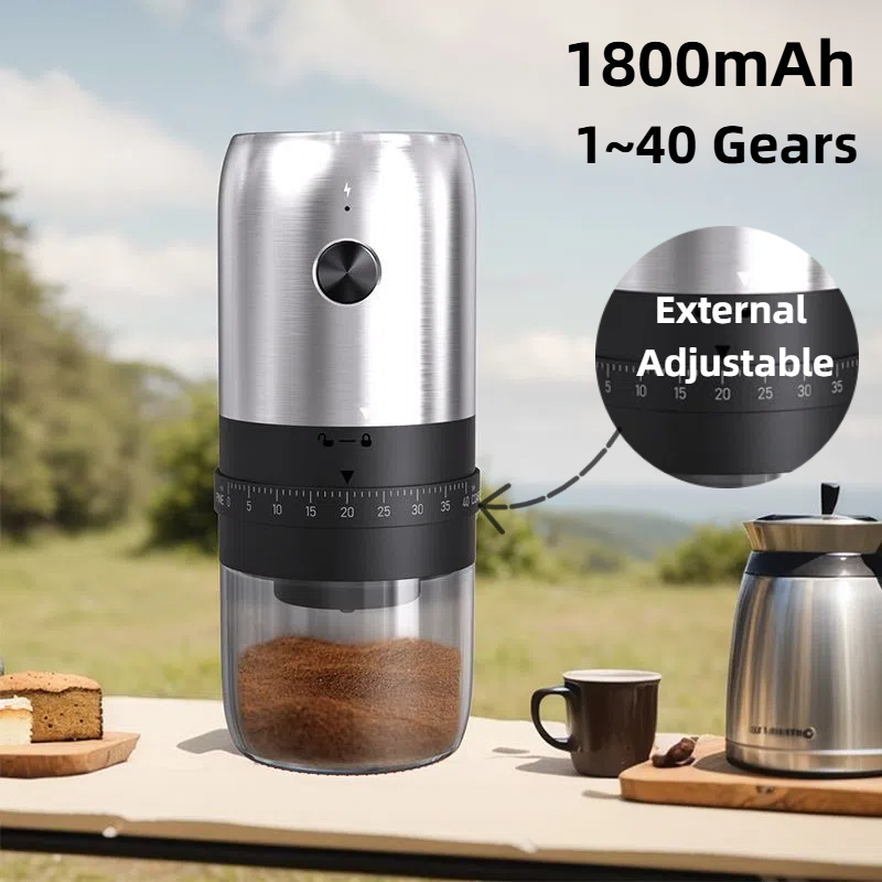 Portable Blender Usb Rechargeable - ポータブル電気コーヒーグラインダー,USB充電式,家庭用屋外ブレンダー,キッチン用のプロの調整可能な豆グラインダー