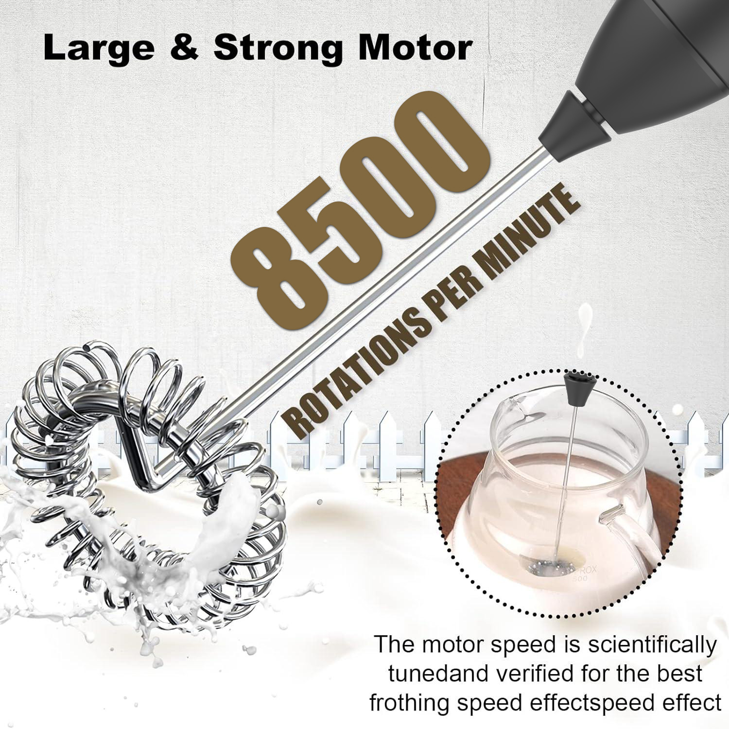 充電式ミルクフォーマー 自動ハンドヘルドフォームメーカー 電 - Electric Milk Frother Handheld のレビューと価格