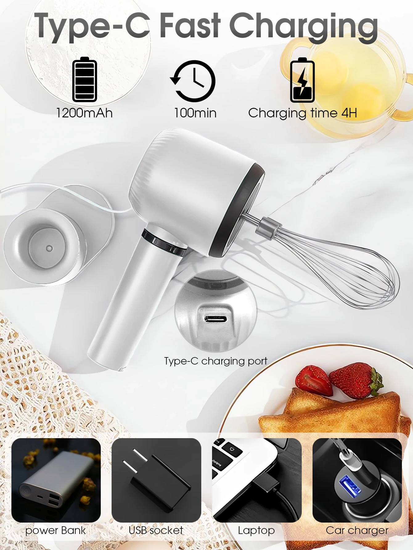 ポータブルブレンダーミキサーキッチンツールハンドミキサー電動 - Immersion Hand Blender Set のレビューと価格