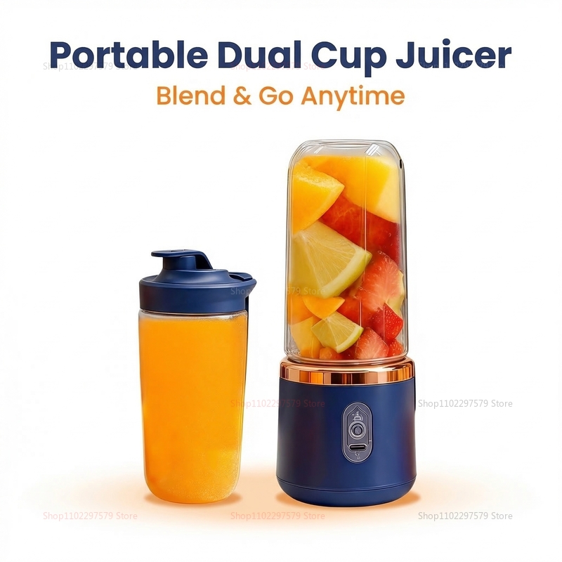 ポータブルジューサーカップ 6枚刃ブレンダー 家庭用フルーツ - Portable Blender Usb Rechargeable のレビューと価格