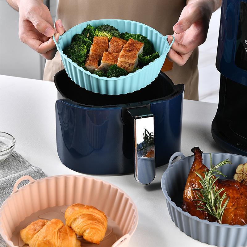 Cエアフライヤーシリコントレイベーキングマットフライバスケッ - Air Fryer Silicone Pot Liner のレビューと価格