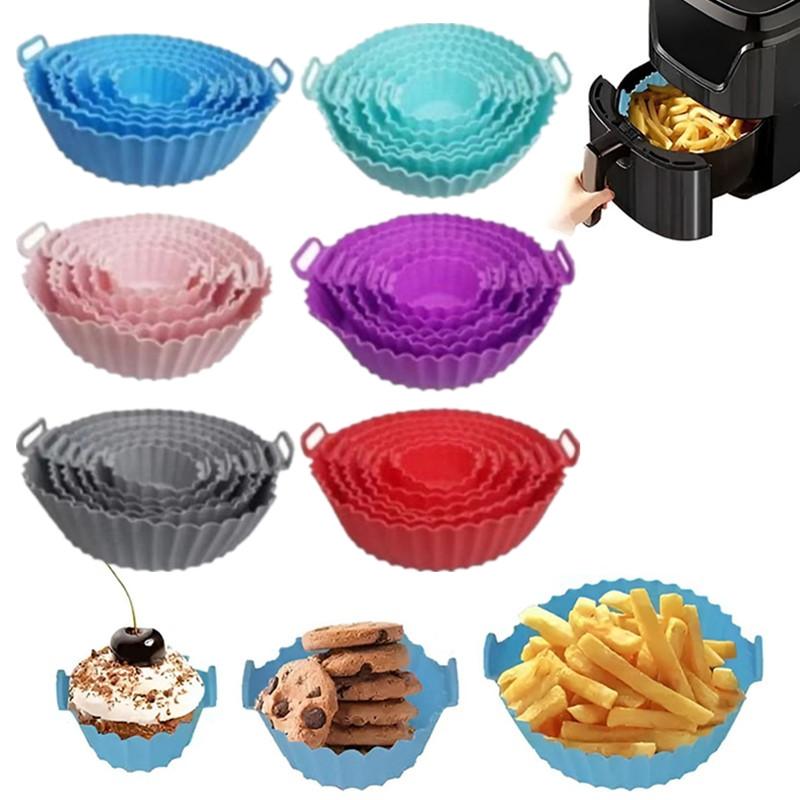 Cエアフライヤーシリコントレイベーキングマットフライバスケッ - Air Fryer Silicone Pot Liner のレビューと価格