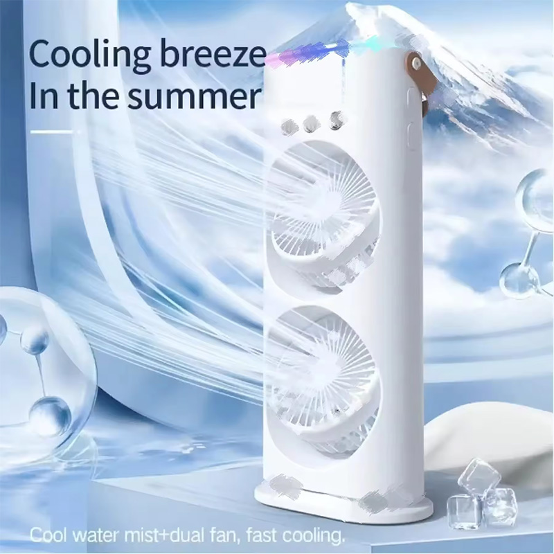 3in1ダブルヘッドスプレーミストファンポータブルエアコンU - Portable Blender Usb Rechargeable のレビューと価格