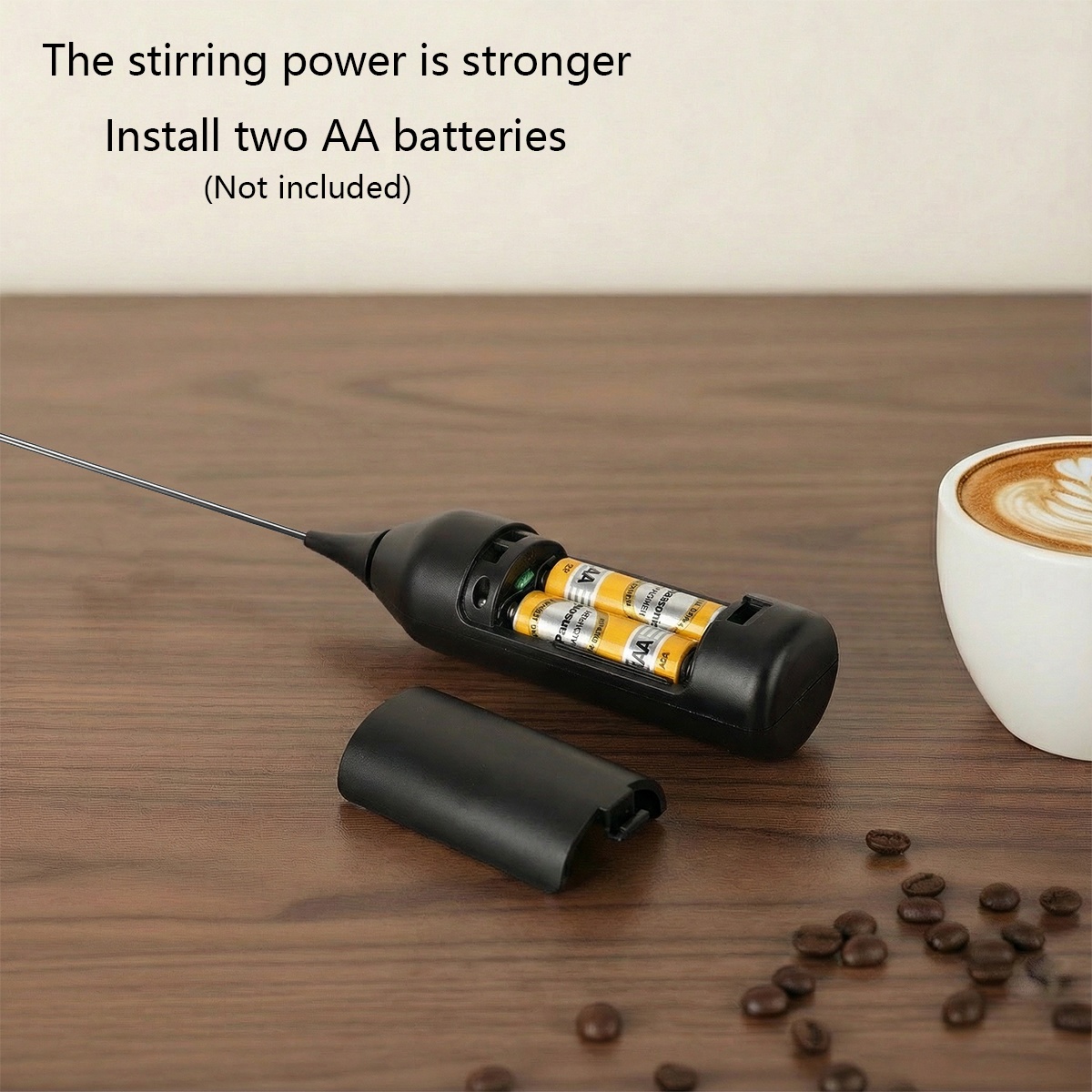 電動ダブルスティックエッグビーター、ミルクフォーマー、AA電 - Electric Milk Frother Handheld のレビューと価格