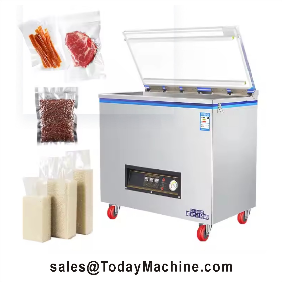 単室フルーツ・肉類真空シーラー、液体の多い湿った食品用全自動 - Food Vacuum Sealer Machine のレビューと価格