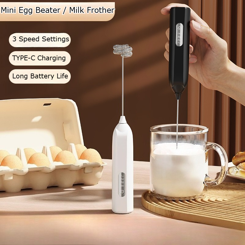 新型ハンドヘルド電動ミルクフォーマー、自動泡立て器、コーヒー - Electric Milk Frother Handheld のレビューと価格